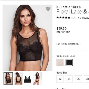 Victoria’s Secret Floral and Lace striped bra top